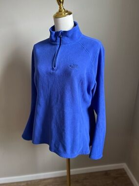 The North Face Royal Blue purple Quarter-Zip Fleece Pullover layer outdoorsy